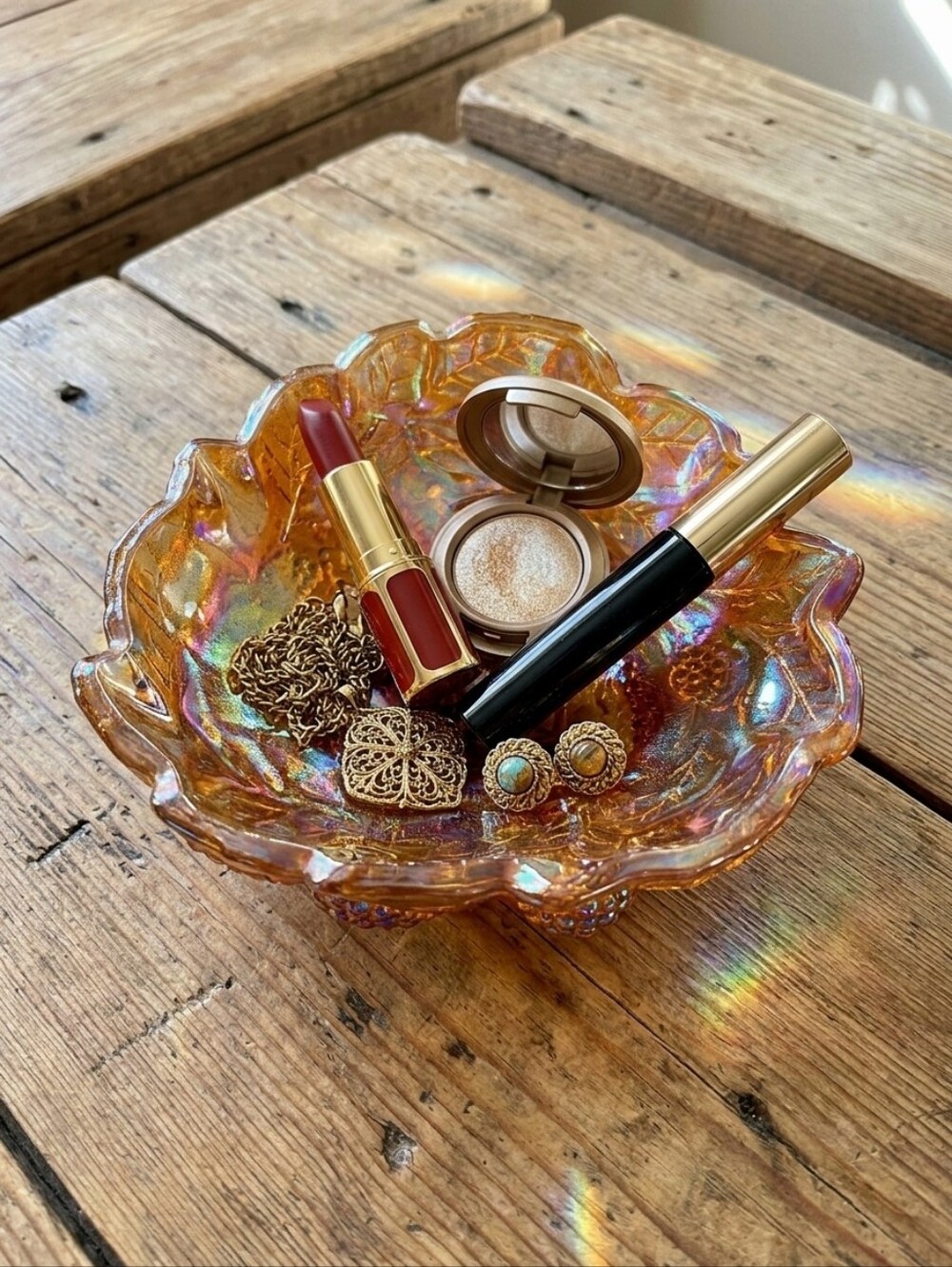 Iridescent Indiana Glass Logan Berry Bowl